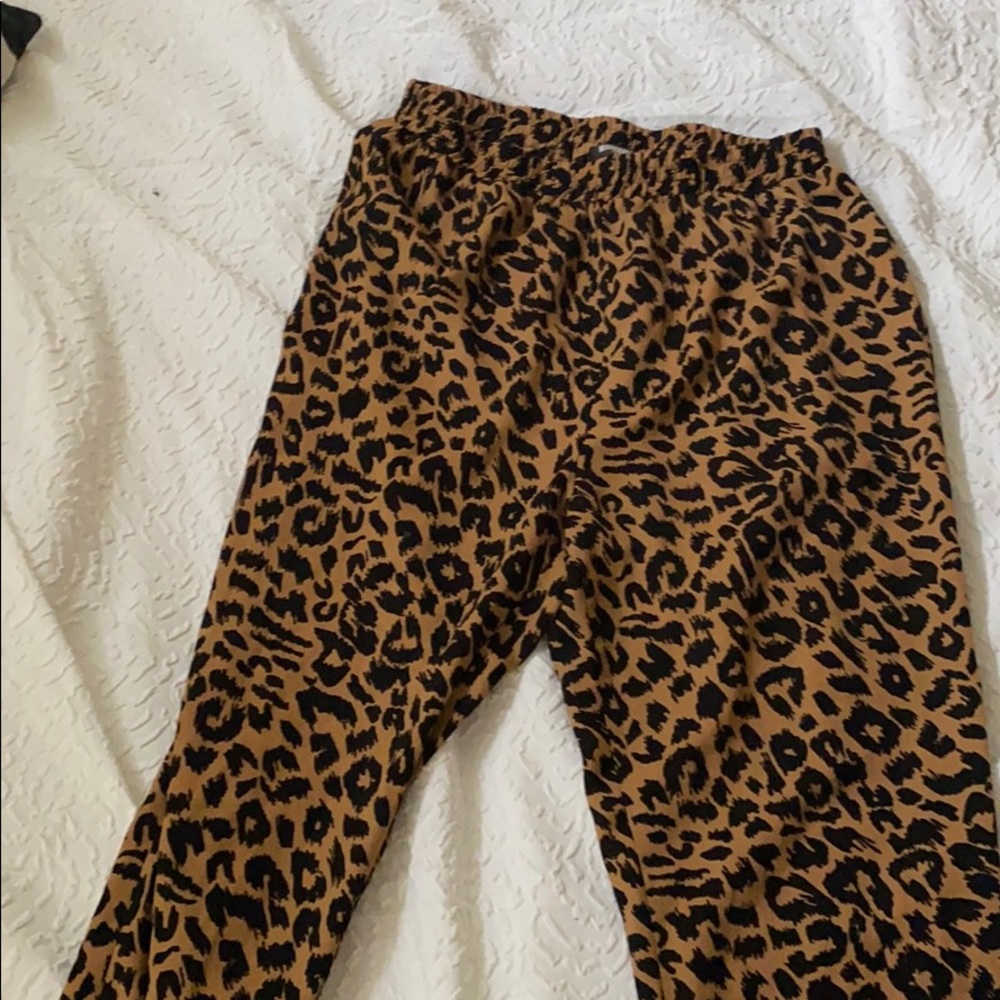 Tall Brown Leopard Print Slim Leg Trousers